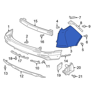 Honda OE - Rear Left Bumper Corner Cover