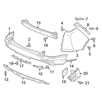 Honda OE - Rear Bumper - Bumper & Components