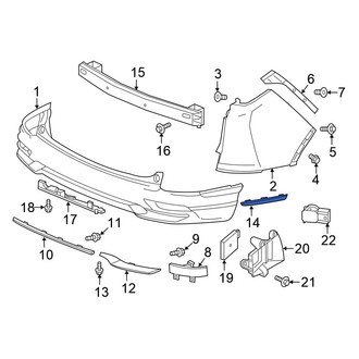 Honda OE - Front Right Bumper Trim