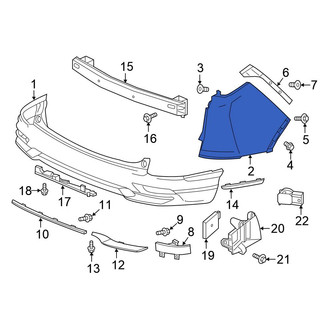 Honda OE - Rear Right Bumper Corner Cover