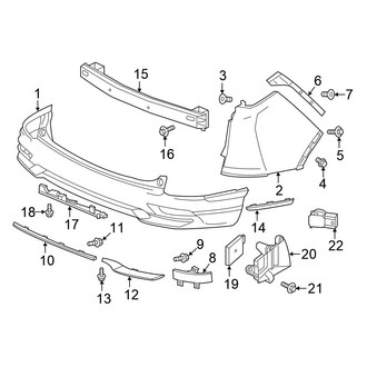 Honda OE - Rear Bumper - Bumper & Components