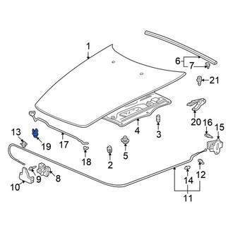 Honda OE - Hood Prop Rod Retainer