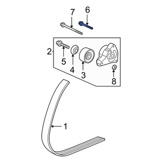 Honda OE - Accessory Drive Belt Idler Pulley Bolt