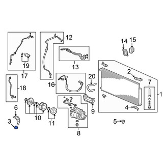 Honda OE - Upper A/C Condenser Bracket Insulator