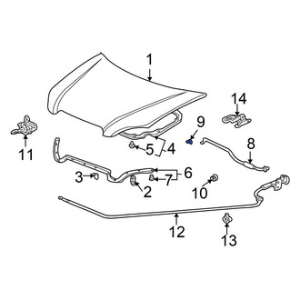 Honda OE - Hood Prop Rod Grommet