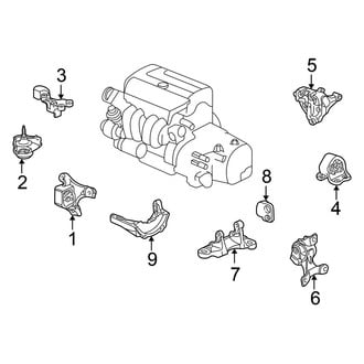 Honda OE - Engine / Transaxle - Engine & Transmission Mounting (Manual Top), (2.4L Standard Tr)