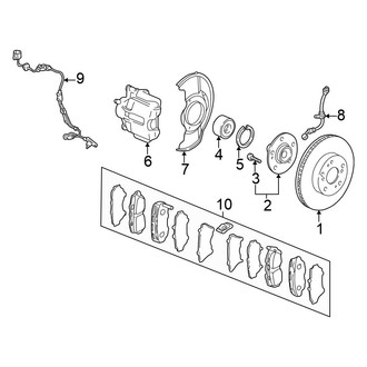 Honda OE - Front Suspension - Brake Components (EX / LX)