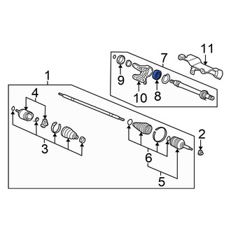 Honda OE - Front CV Axle Shaft Carrier Bearing