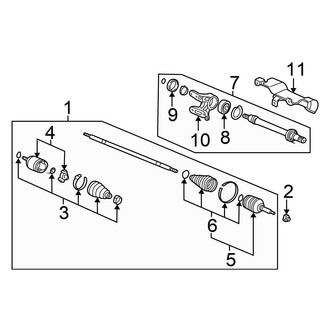 Honda OE - Front Suspension - Drive Axles (EX / LX)