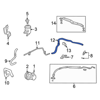 Honda OE - Power Steering Return Hose