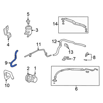 Honda OE - Power Steering Reservoir Hose