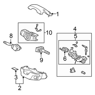 Honda OE - Steering Column - Shroud, Switches & Levers