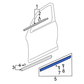 Honda OE - Front Left Lower Door Molding
