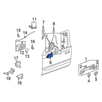 Honda OE - Front Left Door Lock Actuator Motor