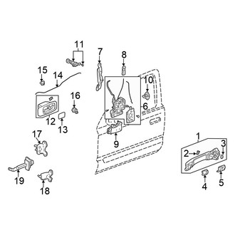 Honda OE - Front Door - Lock & Hardware
