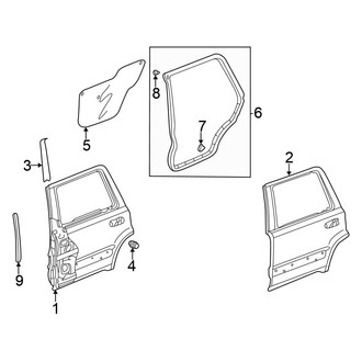 Honda OE - Rear Door - Door & Components