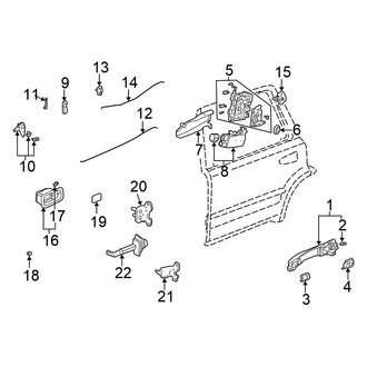 Honda OE - Rear Door - Lock & Hardware