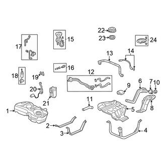 Honda OE - Fuel System Components (EX / LX)