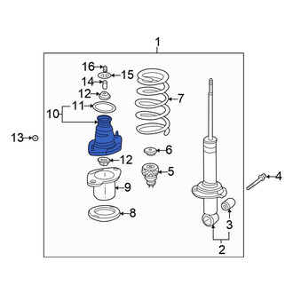 Honda OE - Front Left Suspension Strut Mount