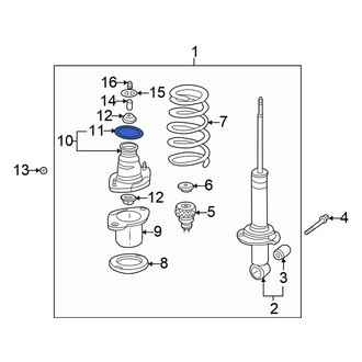 Honda OE - Rear Suspension Shock Absorber & Strut Mount Gasket