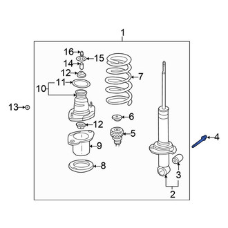Honda OE - Rear Suspension Strut Bolt