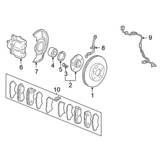 Honda OE - Rear Suspension - Brake Components (EX / LX / SE 4WD)