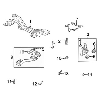Honda OE - Rear Suspension - Suspension Components (4WD)