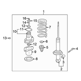 Honda OE - Rear Suspension - Struts & Components (4WD)