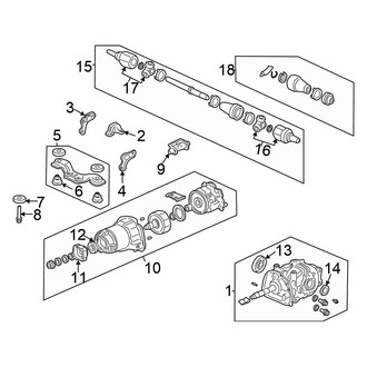 Honda OE - Rear Suspension - Axle & Differential (4WD)