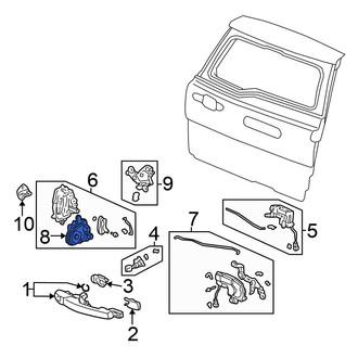 Honda OE - Rear Left Door Lock Actuator Motor