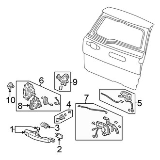 Honda OE - Back Door - Lock & Hardware