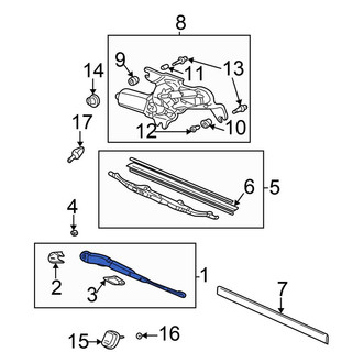 Honda OE - Rear Wiper Arm