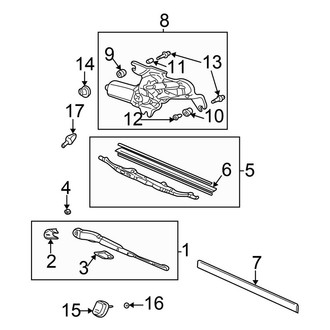 Honda OE - Back Door - Wiper & Washer Components