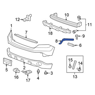 Honda OE - Front Left Bumper Cover Reinforcement