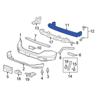 Honda OE - Front Bumper Impact Bar