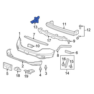 Honda OE - Front Right Bumper Impact Bar Bracket