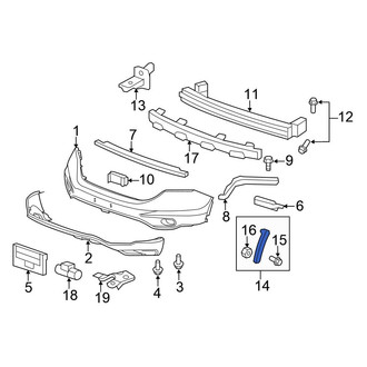 Honda OE - Front Right Bumper Extension