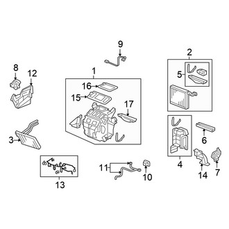 Honda OE - Air Conditioner & Heater - Evaporator & Heater Components