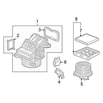 Honda OE - Air Conditioner & Heater - Blower Motor & Fan