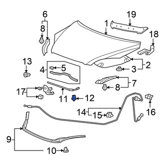 Honda OE - Hood Prop Rod Retainer
