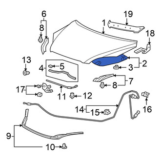 Honda OE - Hood Insulation Pad