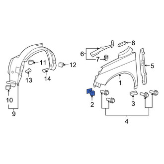 Honda OE - Front Left Fender Bracket