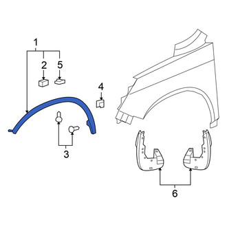 Honda OE - Front Left Wheel Arch Molding