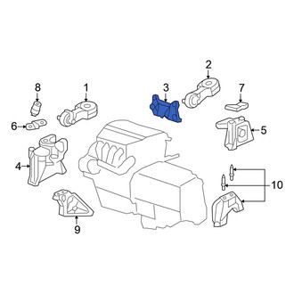 Honda OE - Right Engine Mount Bracket