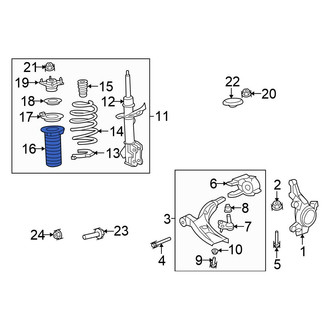 Honda OE - Left Suspension Strut Bellows