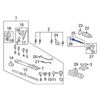 Honda OE - Outer Steering Tie Rod End