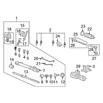 Honda OE - Front Left Rack and Pinion Mount Bushing