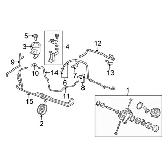 Honda OE - Steering Gear & Linkage - Pump & Hoses