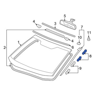 Honda OE - Windshield Molding Clip