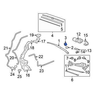 Honda OE - Wiper Arm Cap